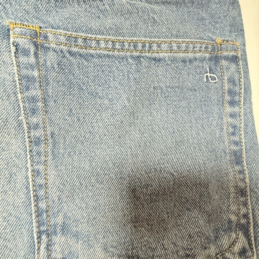 rag & bone Faded Blue Denim Shorts - Picture 9 of 11
